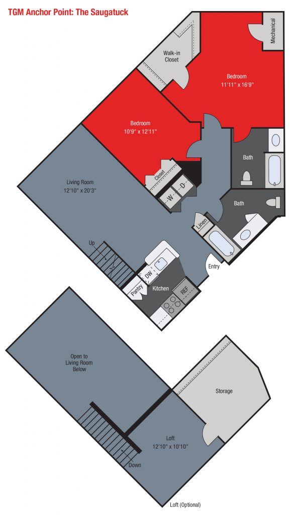Apartments For Rent TGM Anchor Point - Saugatuck Loft 